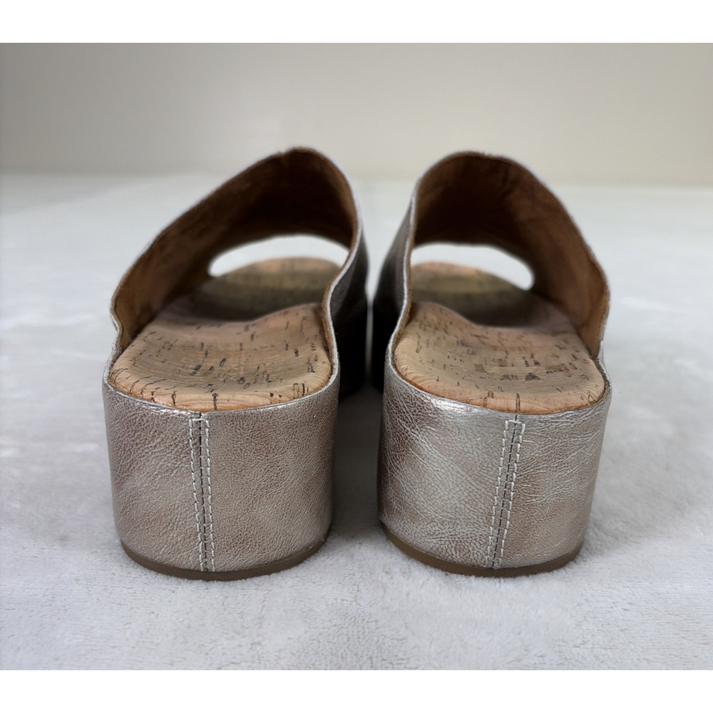 Kork-Ease Women's Yazmin Sandals Brushed Gold Woman’s Size 8 Wedge Slip On Chrty - Picture 6 of 16